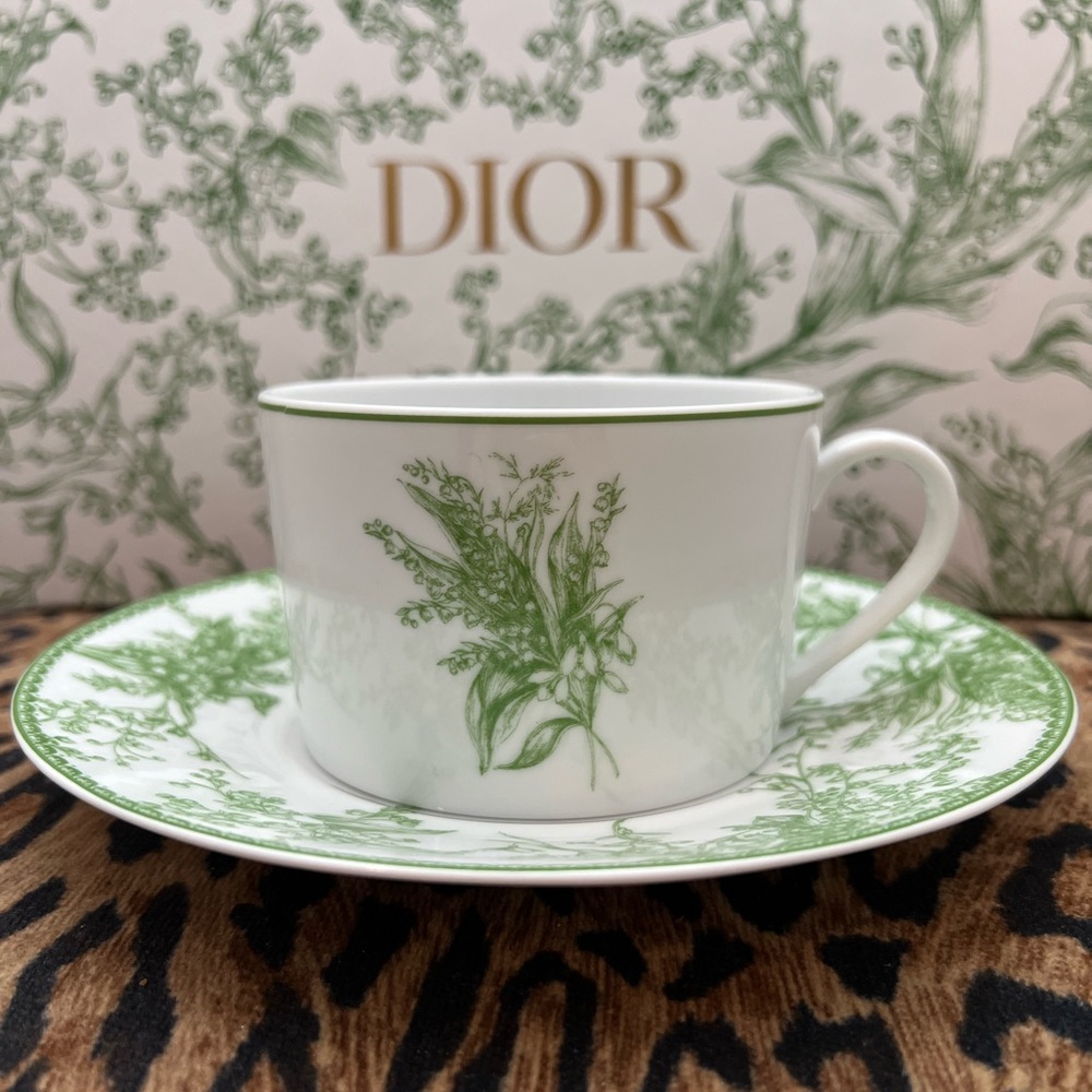 Dior Lily of the Valley Teacup Set, Green